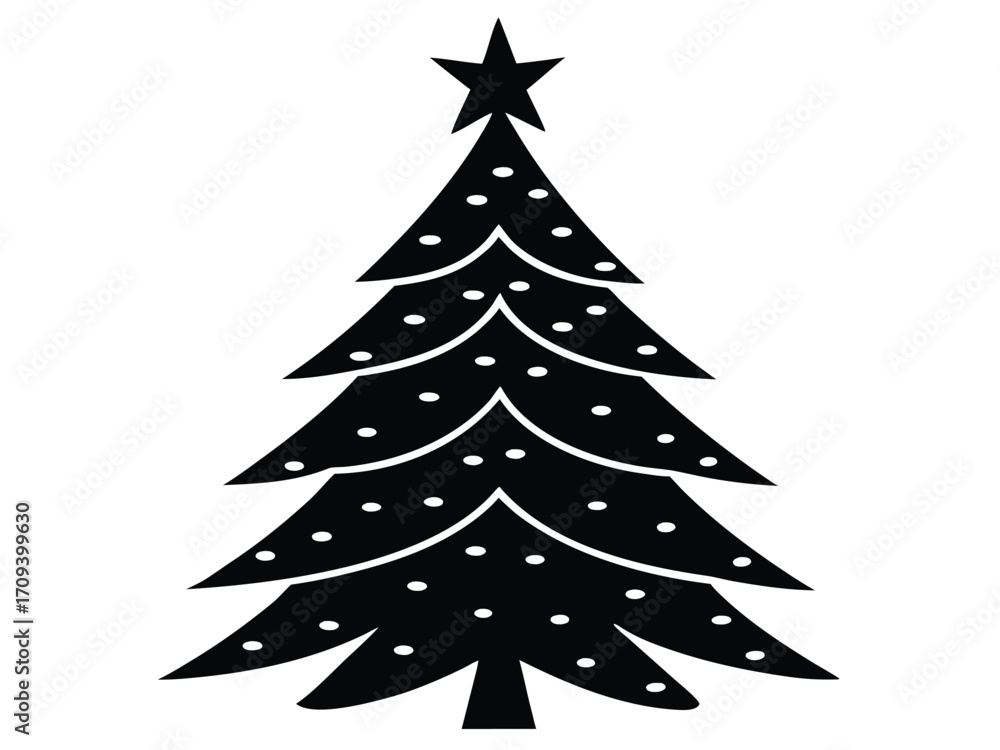 Fototapeta premium christmas tree vector icon