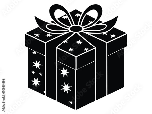holiday christmas gift box vector icon