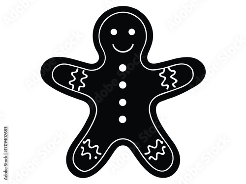 holiday gingerbread cookie vector icon