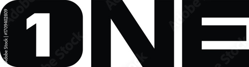unique one text icon