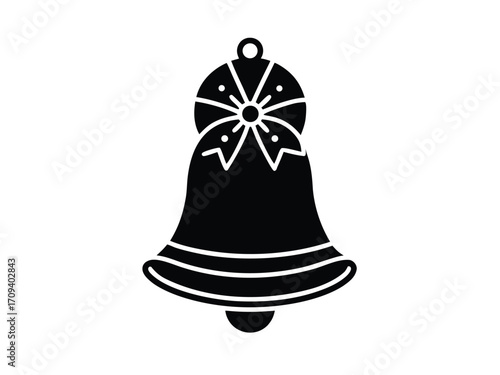 holiday jingle bell vector icon
