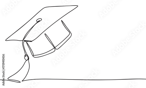 Academic Cap Line Art