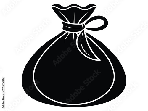 santa s sack vector icon