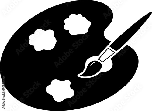 Creative Art and painting color palate icon design vector