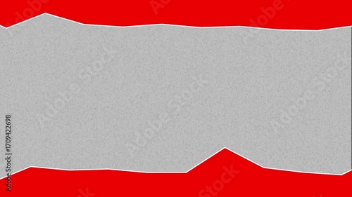 Abstract geometric background with jagged gray texture, bold red base, and vibrant top design