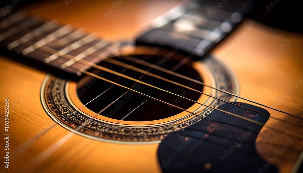 Fototapeta premium Close-up acoustic guitar (1)