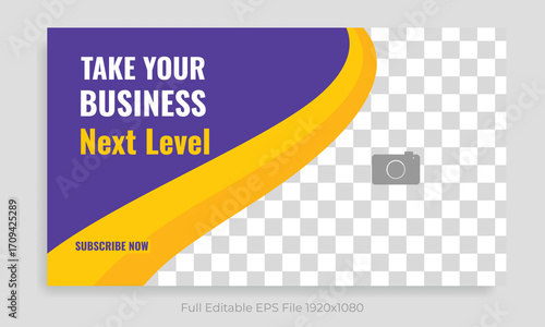 Attractive corporate real-estate business YouTube thumbnail template design