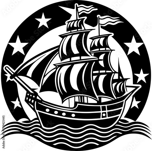 pirate ship silhouette