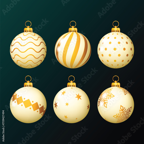 set of christmas balls