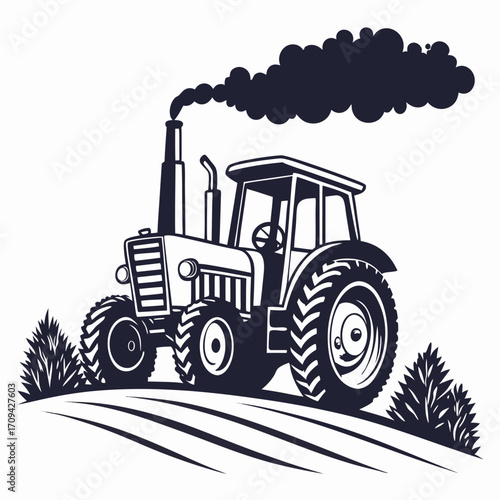 tractor on a field