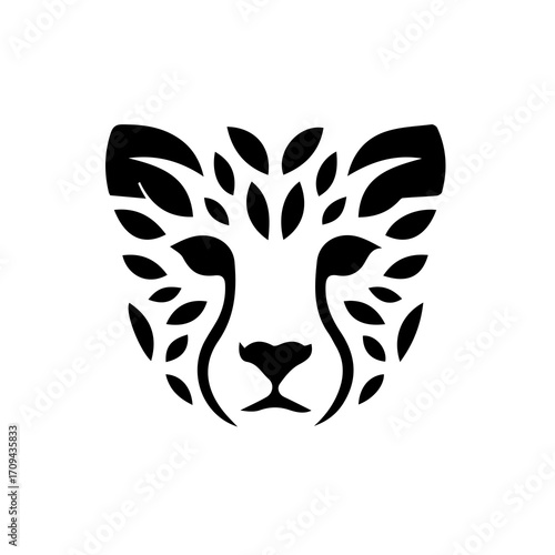 Cheetah head vector