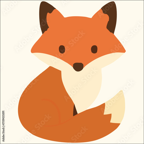 cute fox vector ilustration