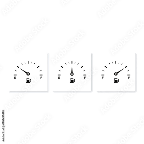 Vector illustration of a black and white clock face with hour, minute, and second hands