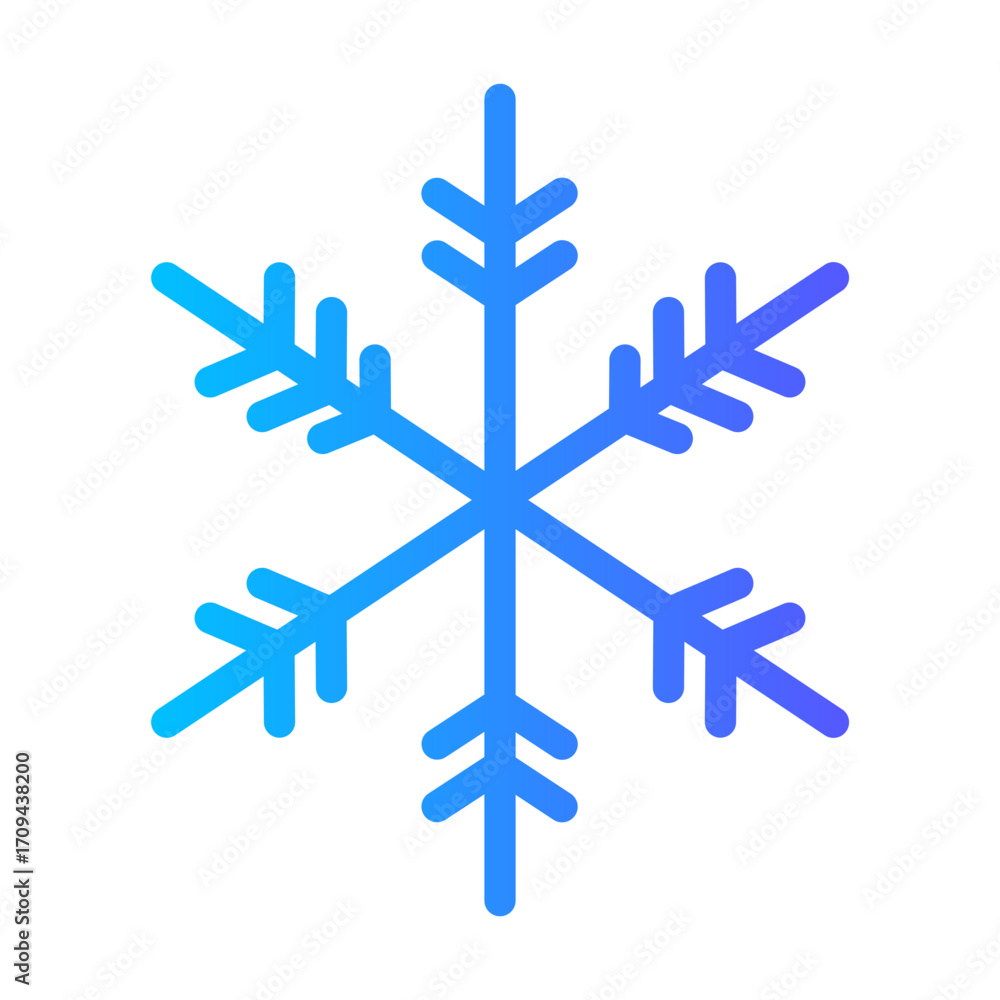 Obraz premium snowflakes gradient icon