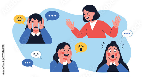 Understanding different emotional reactions during communication and conflict situations.
