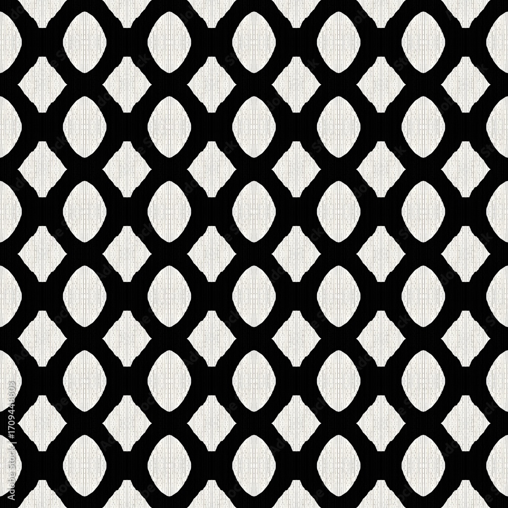 Naklejka premium Seamless metal grid geometric pattern texture with circles illustration