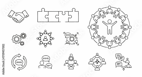 Teamwork and Collaboration Illustrated Concepts for Unity and Cooperation in Business & Beyond