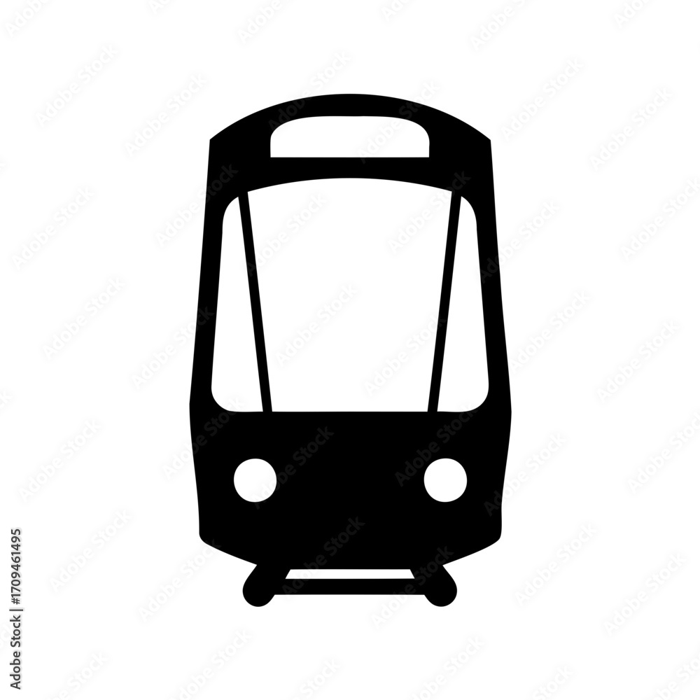 custom made wallpaper toronto digitalFront view simplistic black and white image of a modern train or tram