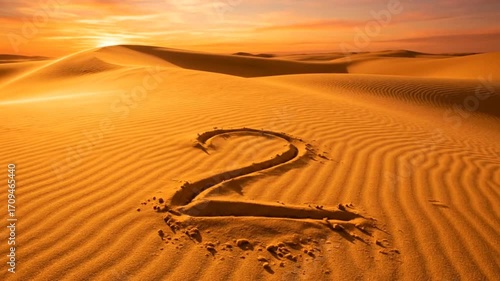 Cinematic Sand and Wind Countdown 4-3-2 Desert Dunes