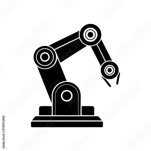 robot arm industrial icon 
