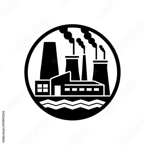 geothermal power plant icon 