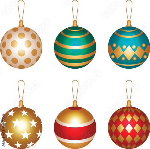 set of christmas balls