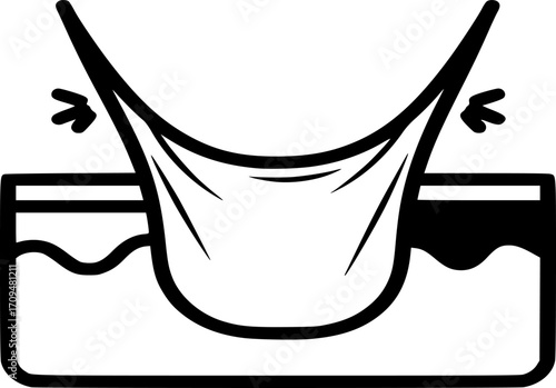 Skin Elasticity Icon Vector - Skincare, Resilient Skin, Anti-Aging Cosmetic and Dermatology Symbol Outline and Solid Illustration