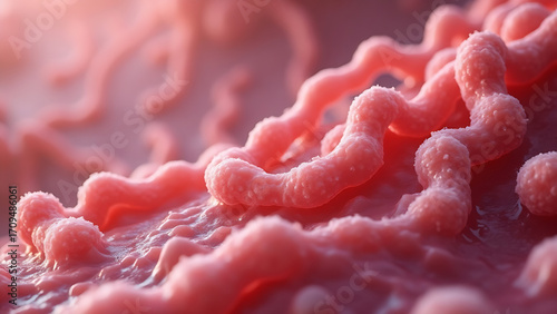A microscopic image showing beneficial oral bacteria, specifically Streptococcus salivarius. 