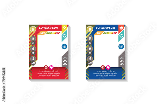 Sports picture frame template set collection