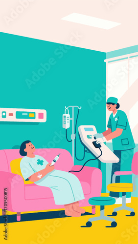 vector of patients being treated in hospital