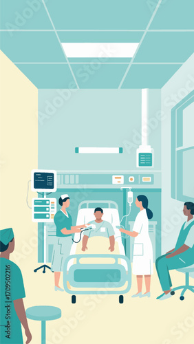 vector of patients being treated in hospital