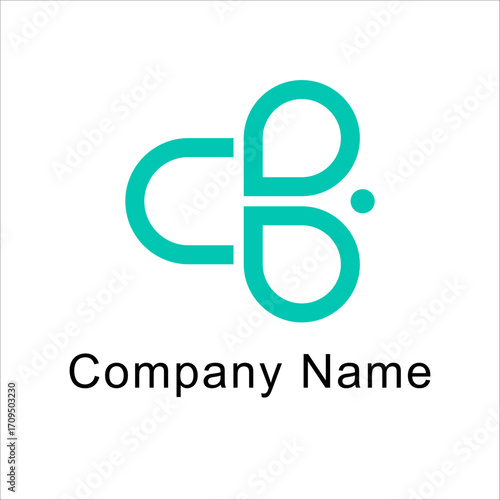 CB leaf logo design, healthy or therapy logo concept