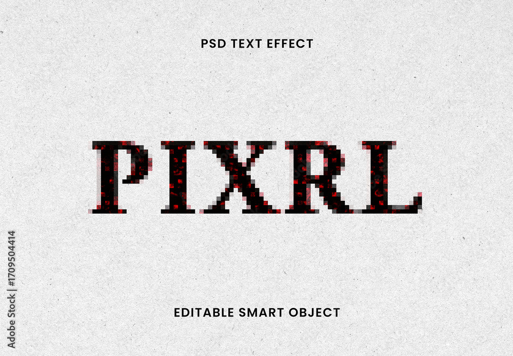 Pixelated Vip Text Retro Pixelated Glitch PSD Text Effect Stock Template | Adobe Stock