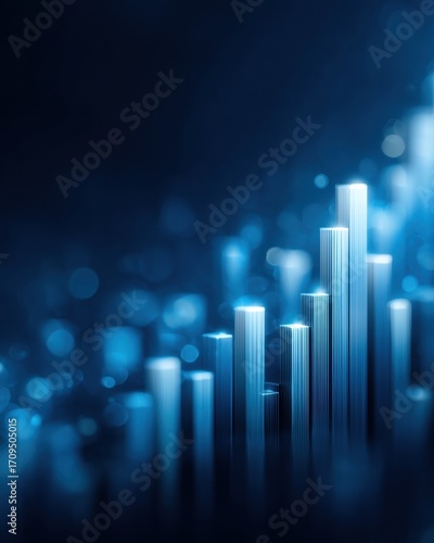 growth business concept with virtual  graph  performance
