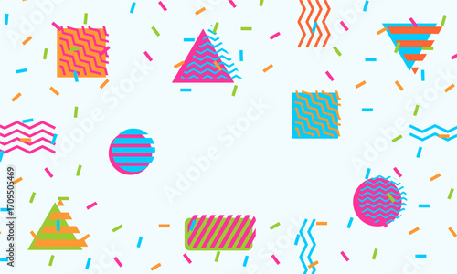 flat design of abstract geometric background