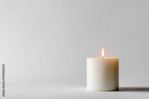 Wallpaper Mural Soft light from single candle illuminates minimalistic space, ev Torontodigital.ca