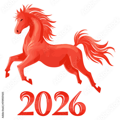 2026, new year, year of the horse, asia, vector, transparent background, festival, design, backdrop, pattern, element, backgrounds, horse, equine