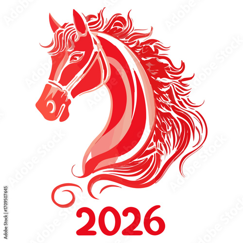 2026, new year, year of the horse, asia, vector, transparent background, festival, design, backdrop, pattern, element, backgrounds, horse, equine