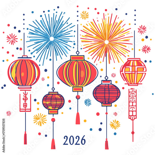 2026, new year, year of the horse, asia, vector, transparent background, festival, design, backdrop, pattern, element, backgrounds, horse, equine