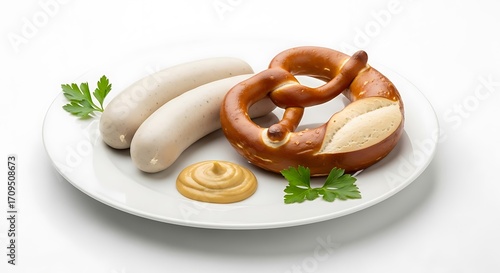 German Pretzel and Wei?wurst Sausage.