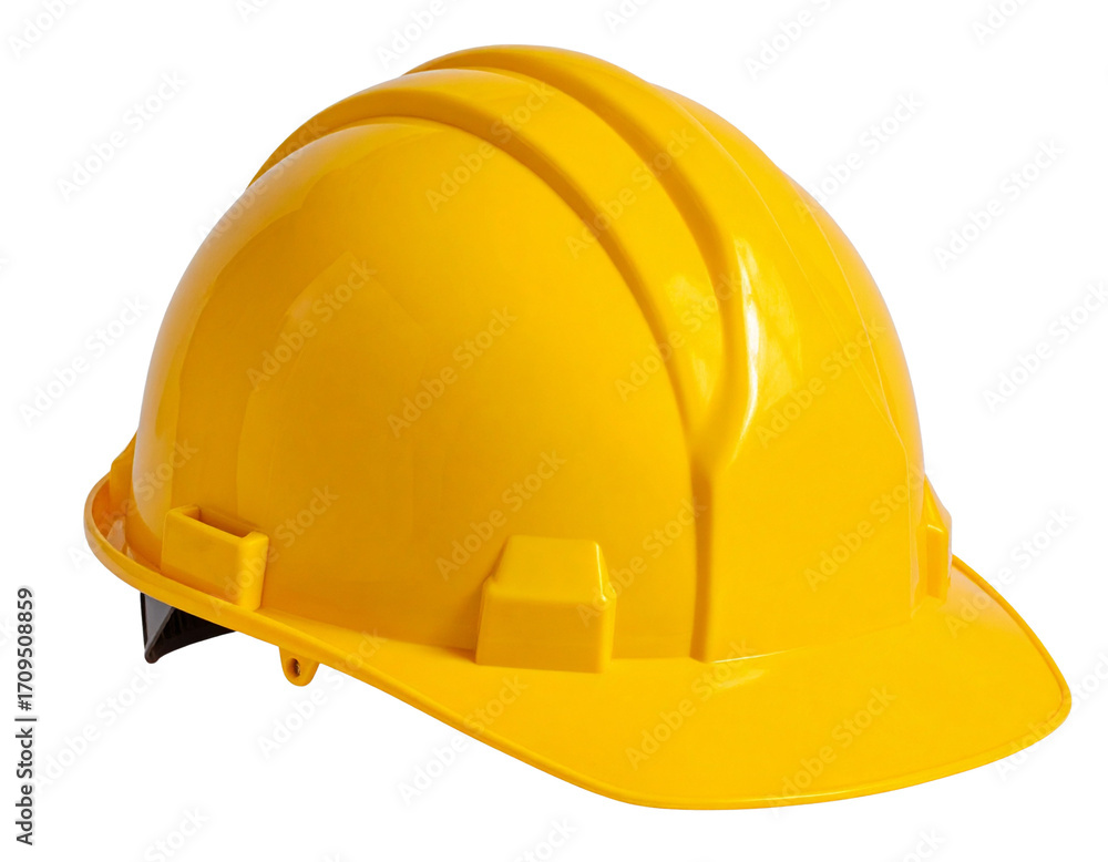 Fototapeta premium Yellow Hard Hat Construction Safety Helmet on transparent background
