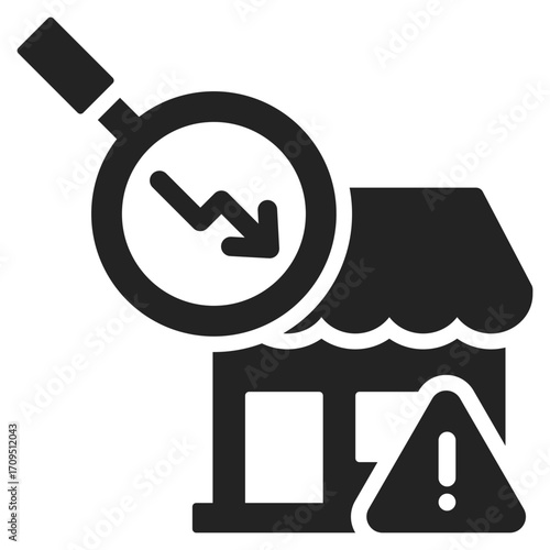 Risk  Icon Solid Style Vector Illustration 
