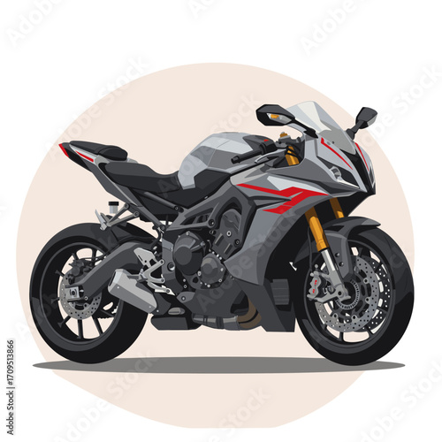 motorcycle on a white background
