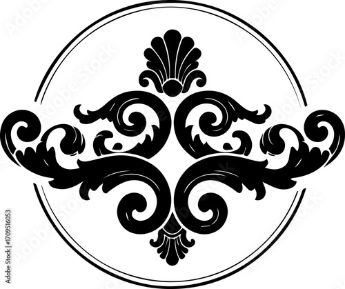 Elegant ornamental flourish design symbolizing classic beauty and sophisticated style for branding
