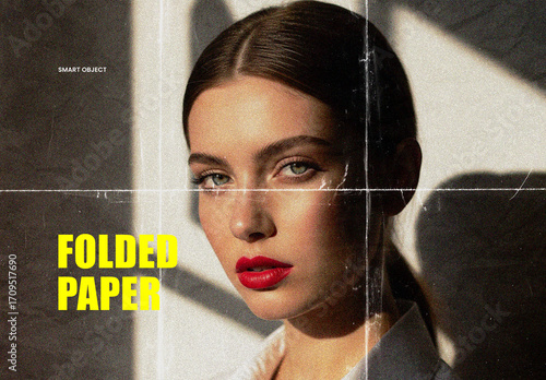 Folded Paper Poster Photo Effect