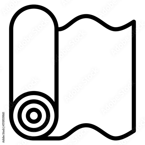Fabric Roll  Icon Element For Design