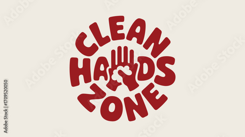 A red and white sign that reads clean hands zone with a hand washing graphic in the center of the sign