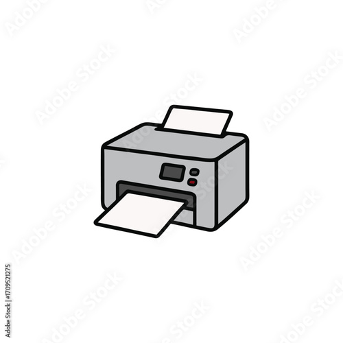 printer isolated on white background
