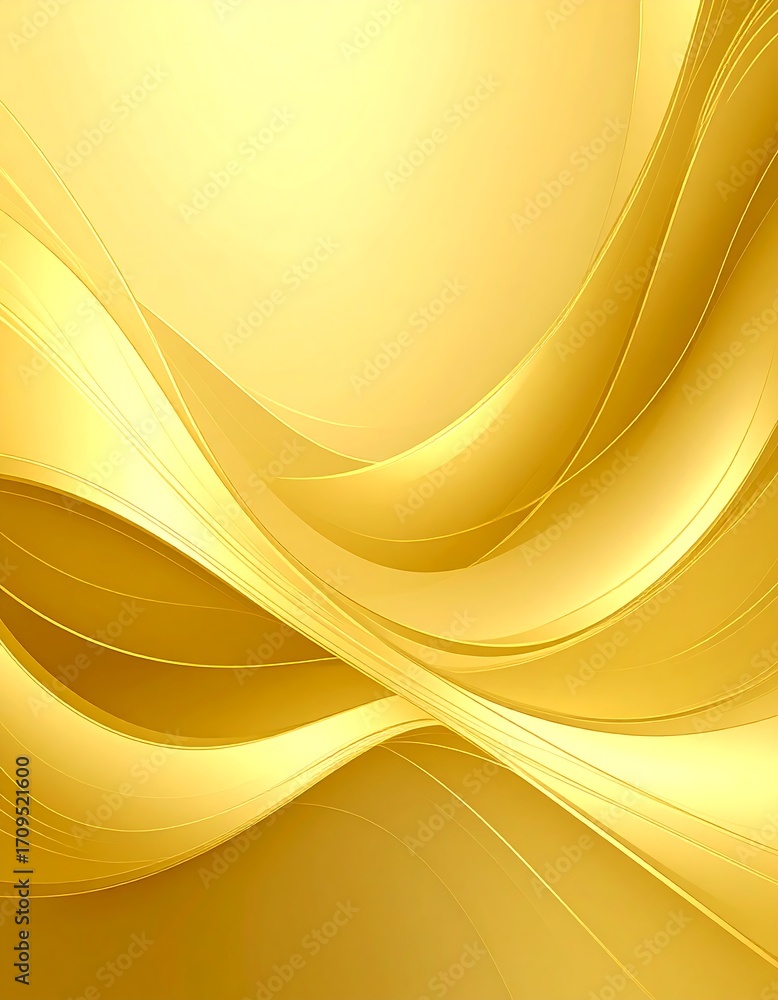 Fototapeta premium Gold flowing abstract waves