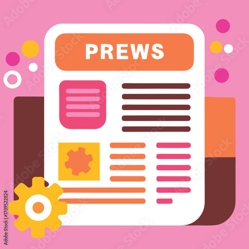 press release document vector icon
